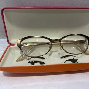 Stylish Gold Glasses with Case